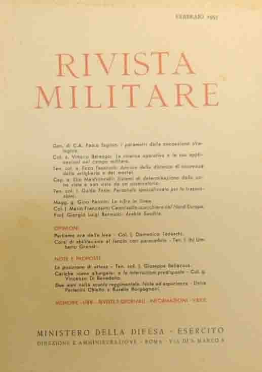 Rivista militare, a. XIII, n. 2, febbraio 1957