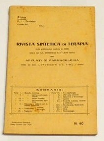 Rivista sintetica di terapia (dalle pubblicazioni mediche del 1913), n. …