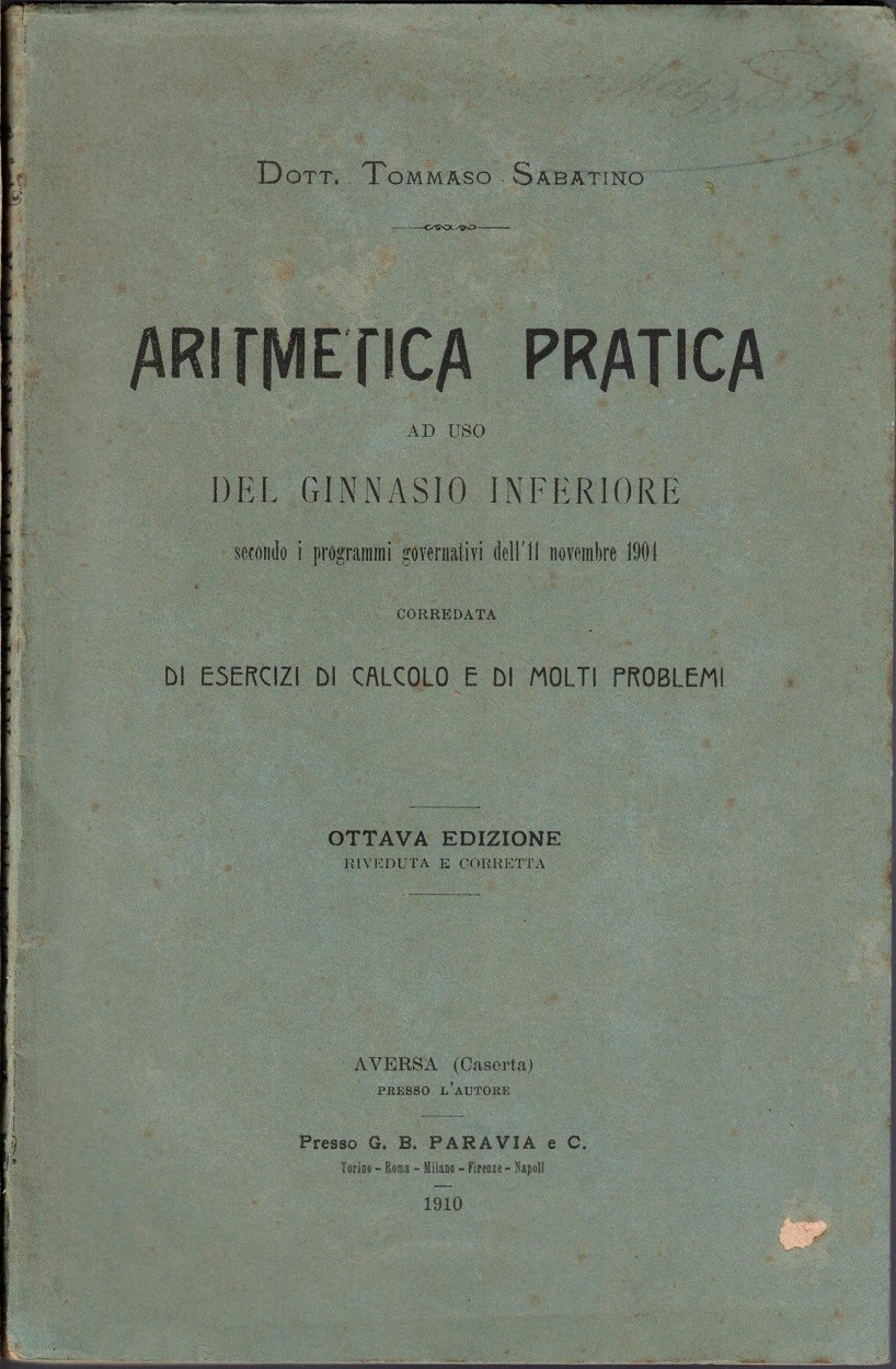 Sabatino, Aritmetica pratica