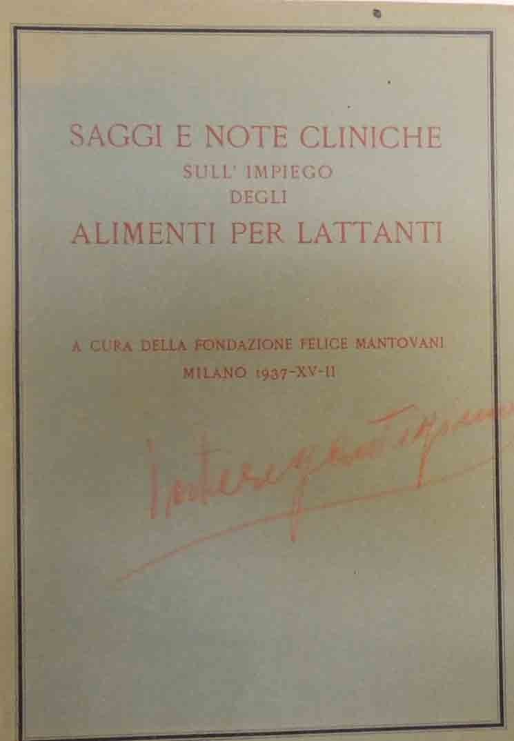 Saggi e note cliniche sull’impiego degli alimenti per lattanti, a …