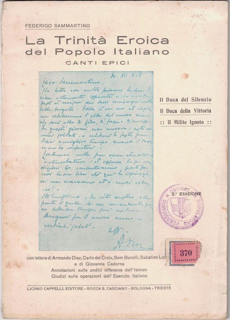 Sammartino, La Trinità Eroica del Popolo Italiano. Il Duca del …