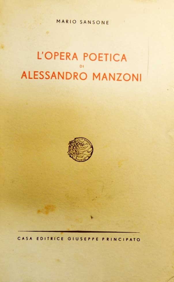 Sansone, L’opera poetica di Alessandro Manzoni