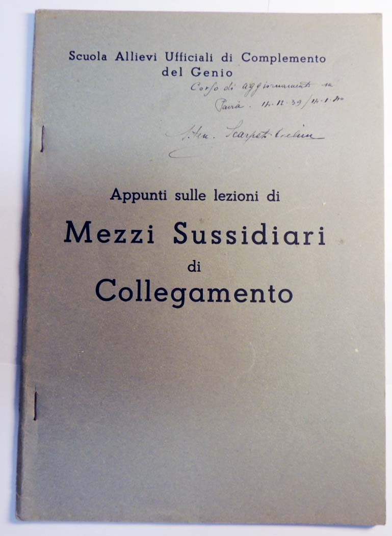 Scuola Allievi Ufficiali di Complemento del Genio, Appunti sulle lezioni …