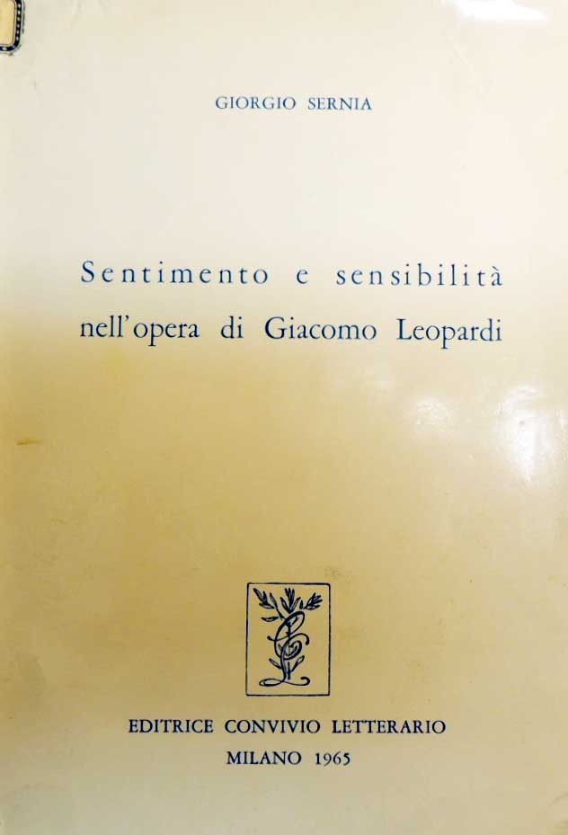 Sernia, Sentimento e sensibilità nell’opera di Giacomo Leopardi