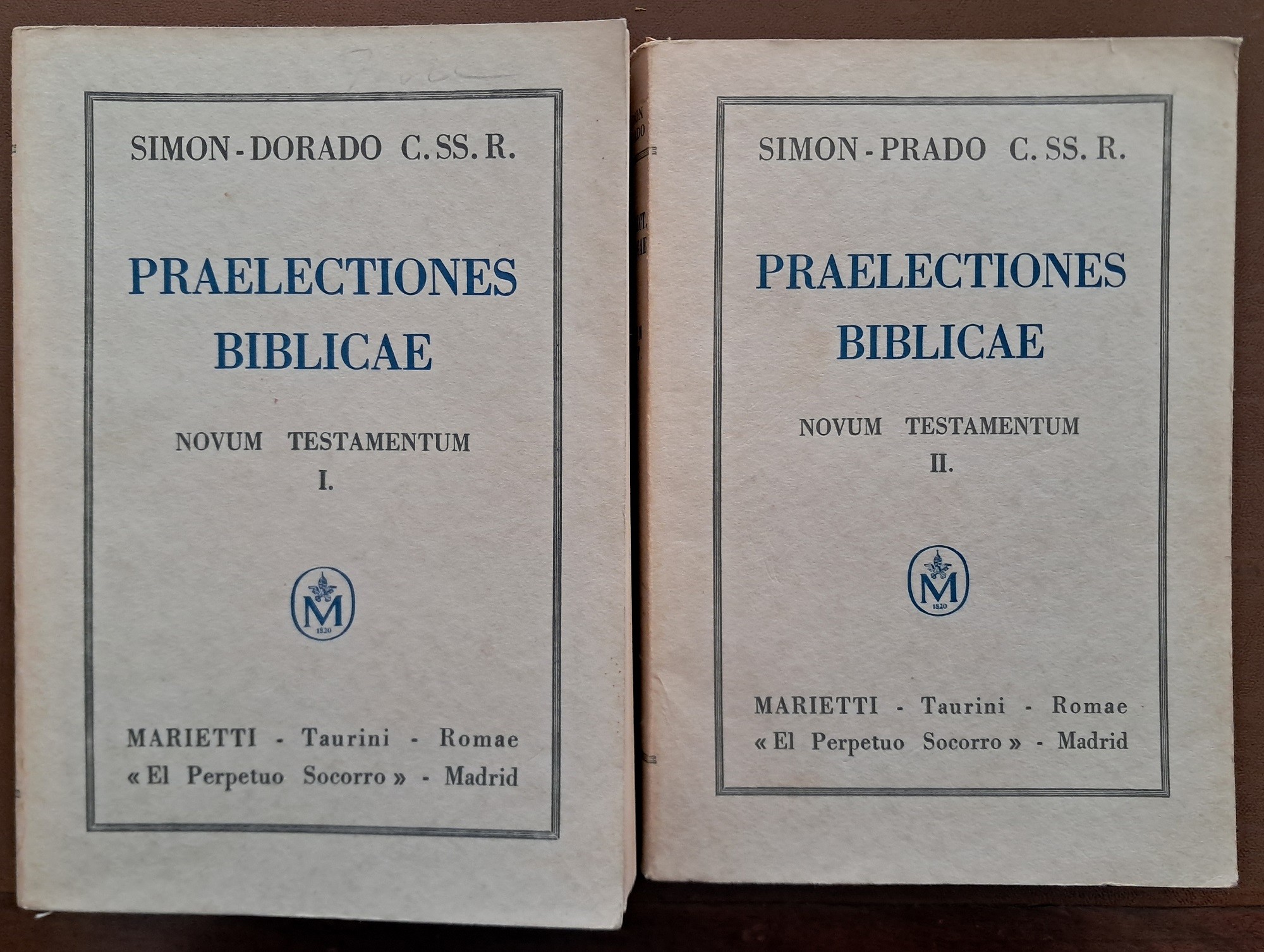 Simón, Praelectiones biblicae ad usum scholarum. Novum testamentum, 2 voll.