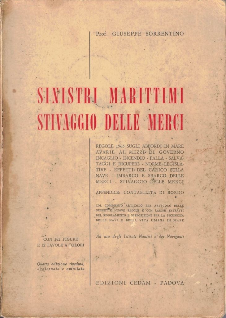 Sorrentino, Sinistri marittimi Stivaggio delle merci