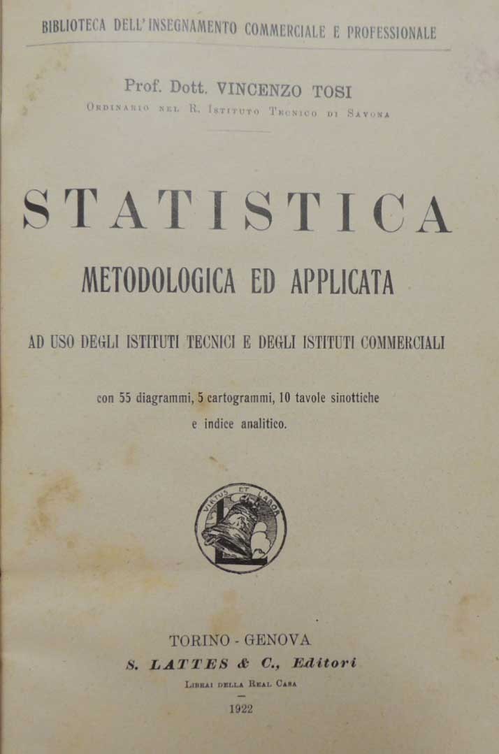 Tosi, Statistica. Metodologica ed applicata