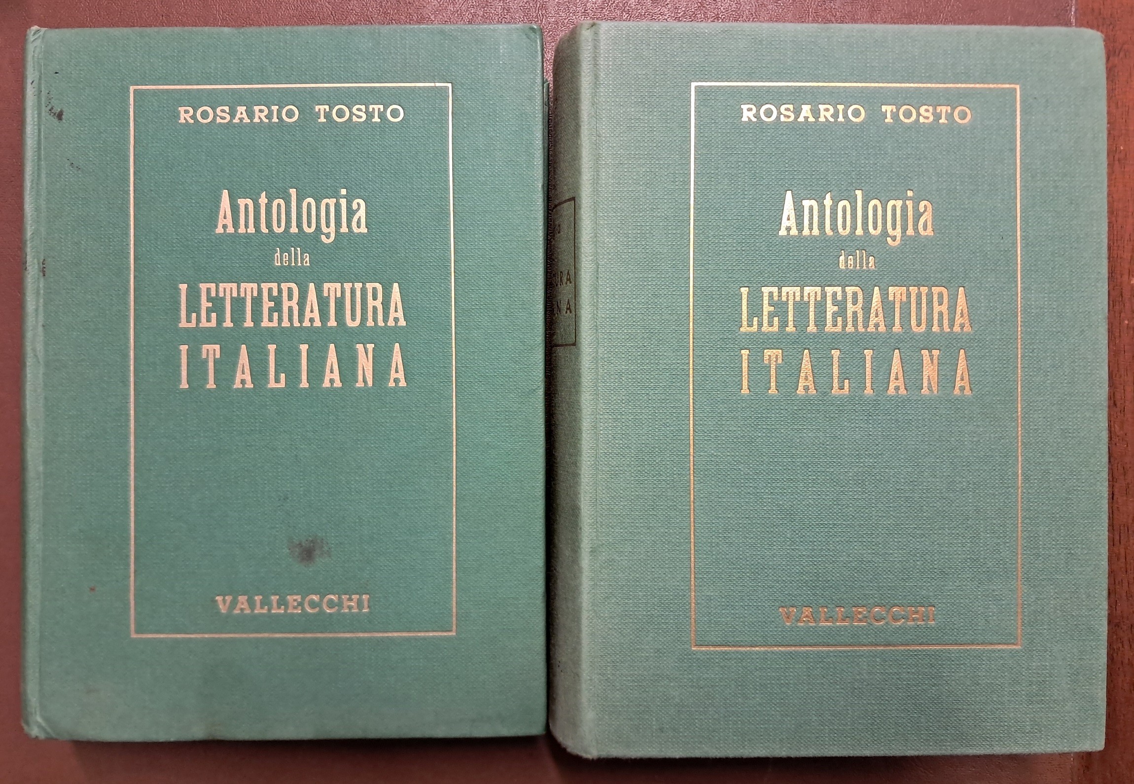 Tosto, Antologia della letteratura italiana, Vallecchi, 1962, voll. I-II (2 …