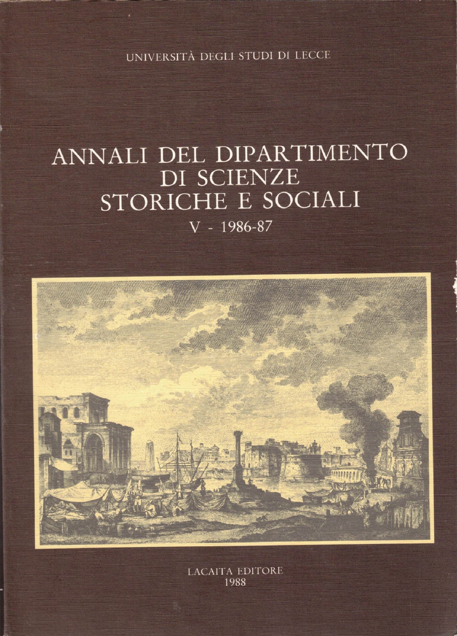 Università degli Studi di Lecce, Annali del Dipartimento di Scienze …