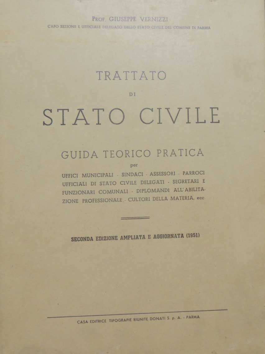 Vernizzi, Trattato di Stato Civile