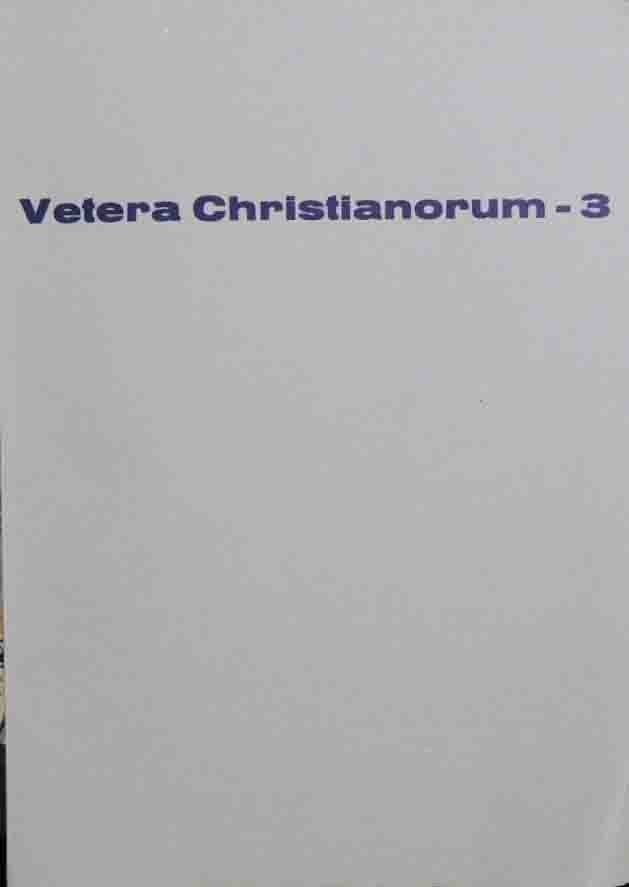 Vetera Christianorum, n.3, 1996