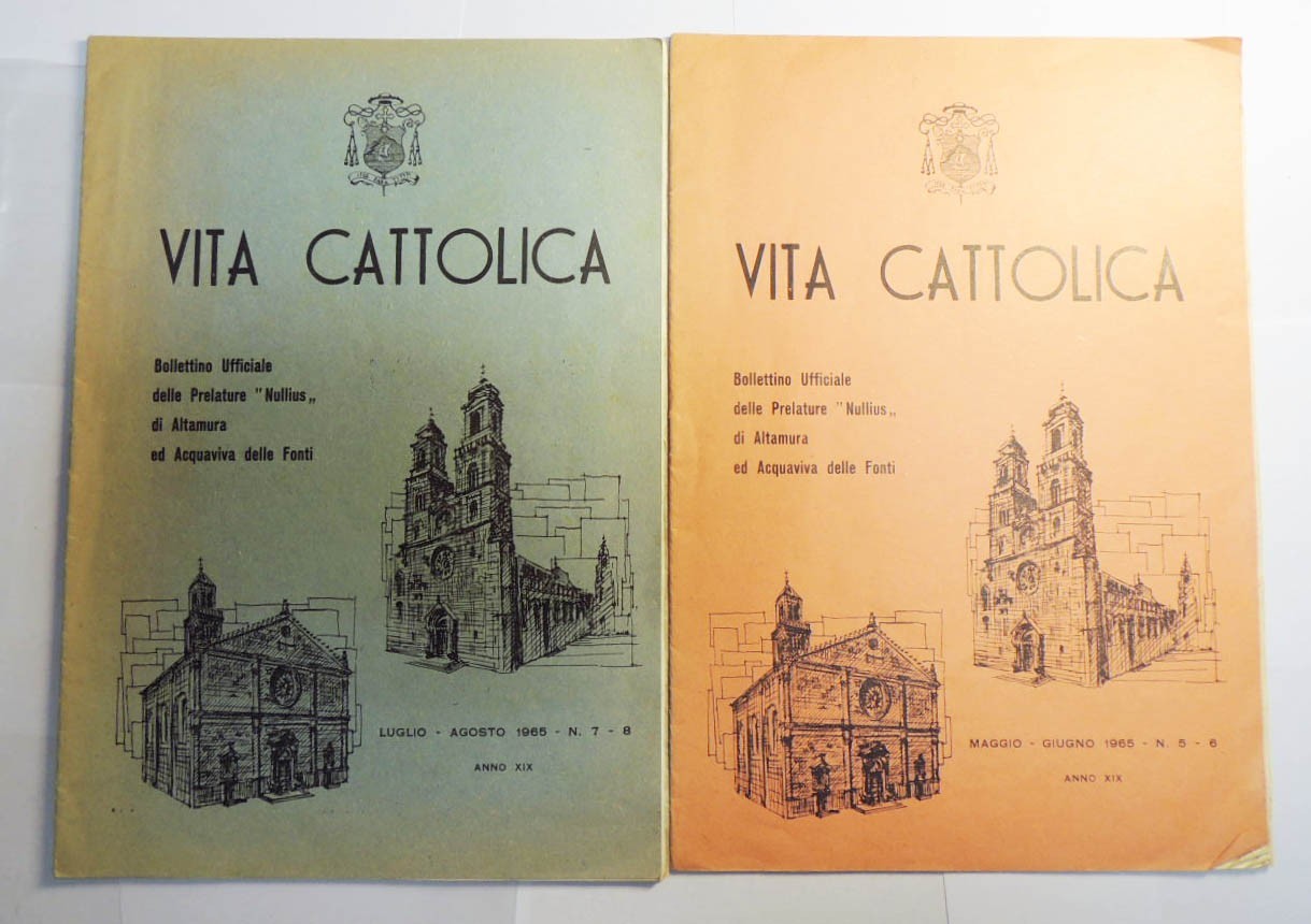 Vita cattolica. Bollettino ufficiale delle Prelature “Nullius” di Altamura ed …