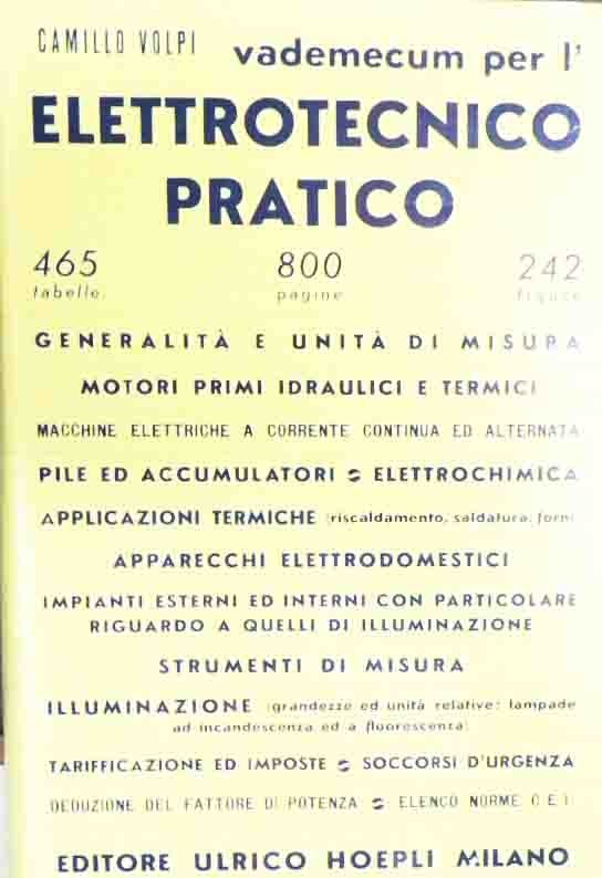 Volpi, Vademecum per l’elettrotecnico pratico