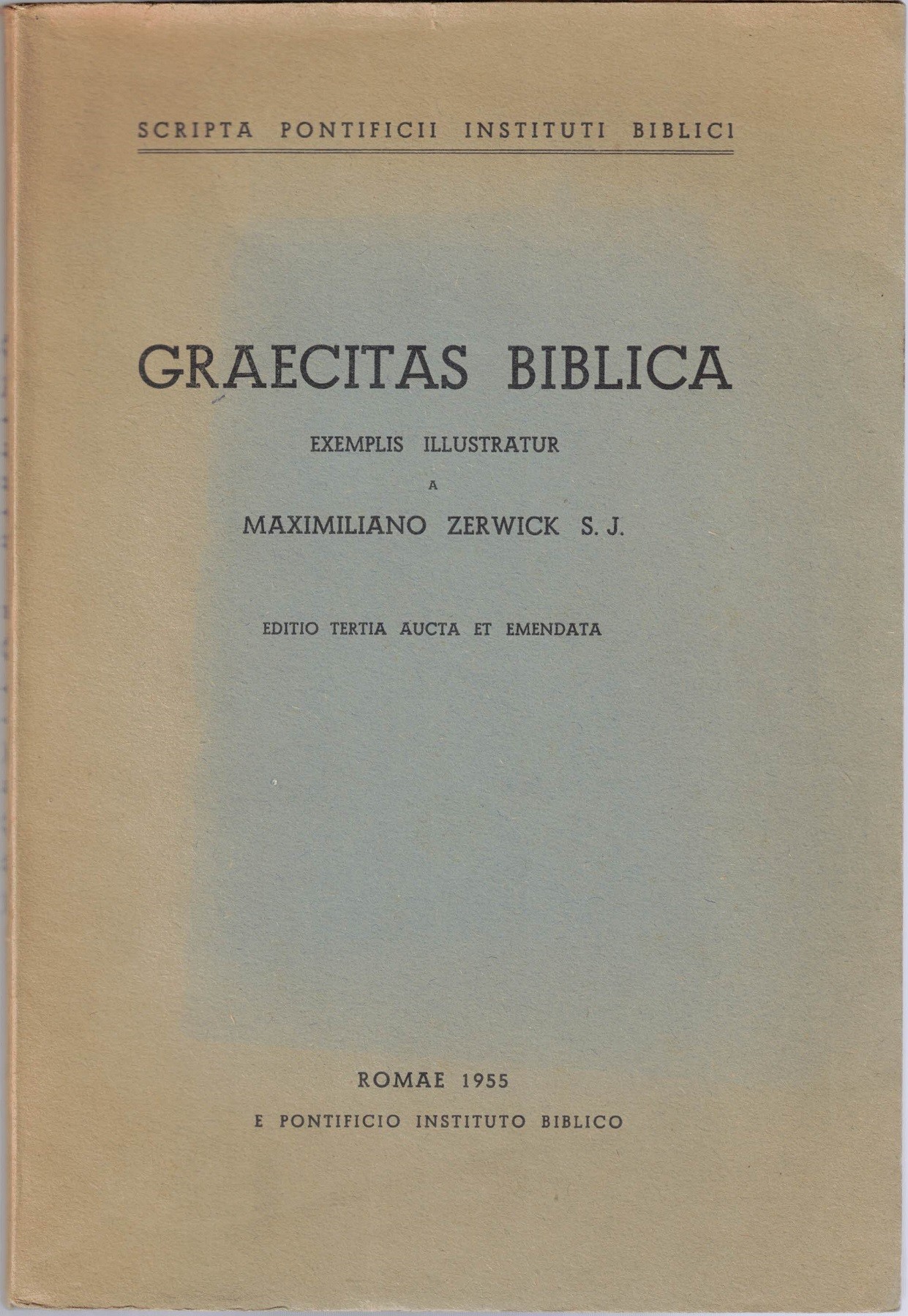 Zerwick, Graecitas biblica