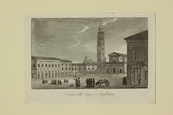 GANDINI FRANCESCO. Veduta della Piazza di Casalbutano.