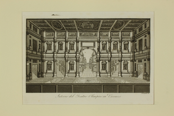 GANDINI FRANCESCO. Interno del Teatro Olimpico in Vicenza.