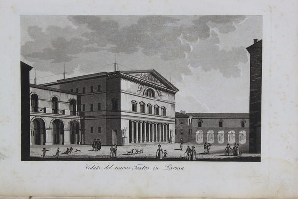 GANDINI FRANCESCO. Veduta del nuovo Teatro in Parma.