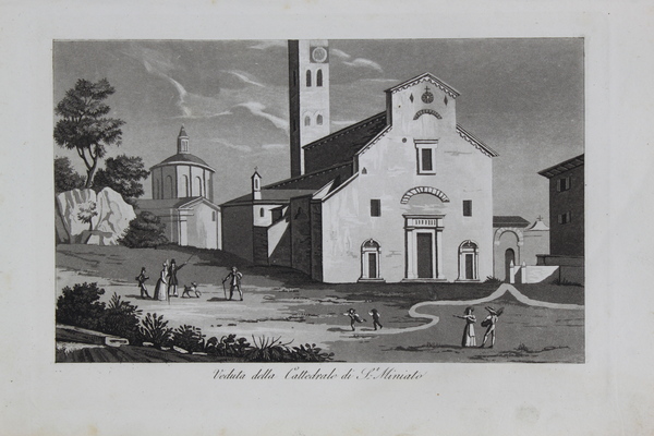 GANDINI FRANCESCO. Veduta della Cattedrale di S.t. Miniato.