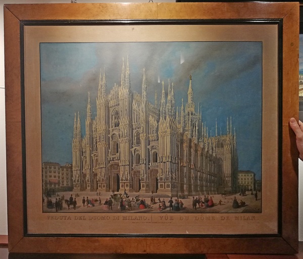 VEDUTA DEL DUOMO DI MILANO. (TITOLO RIPETUTO IN FRANCESE) MILANO, …