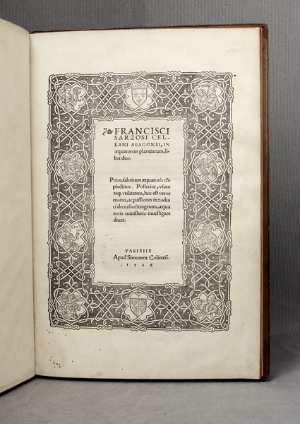 Francisci Sarzosi aragonei, in aequatorem planetarum libri duo. Prior fabricam …