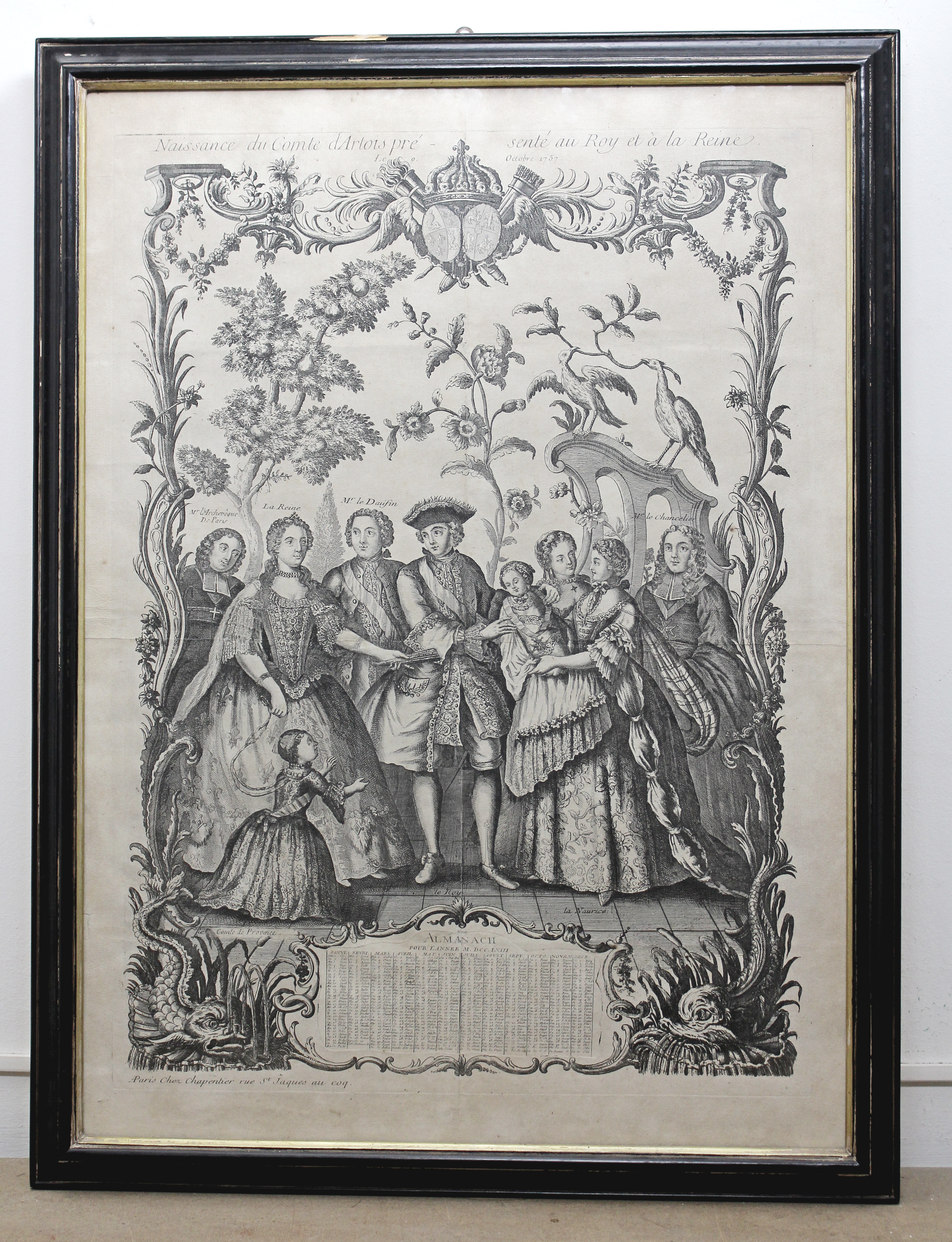 Almanach pur l'année 1758. Naissance du Comte d'Artois présenté au …