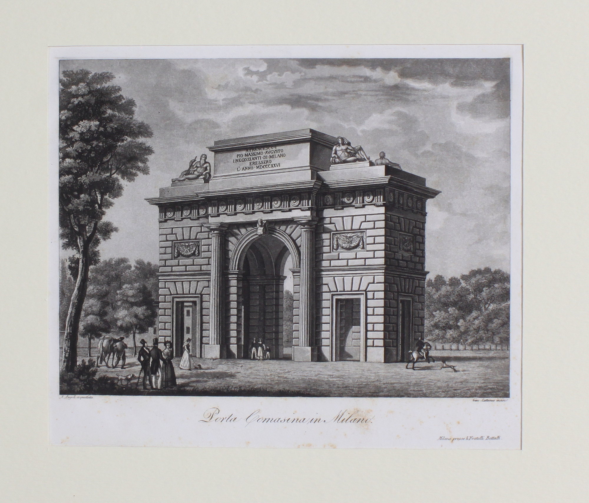 ANGELI ALESSANDRO- CATTANEO GIACOMO. Porta Comasina in Milano. Milano, Presso …