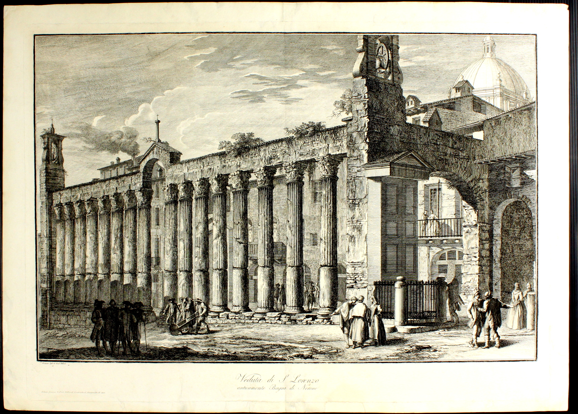 ASPARI DOMENICO. Veduta di S. Lorenzo anticamente Bagni di Nerone. …