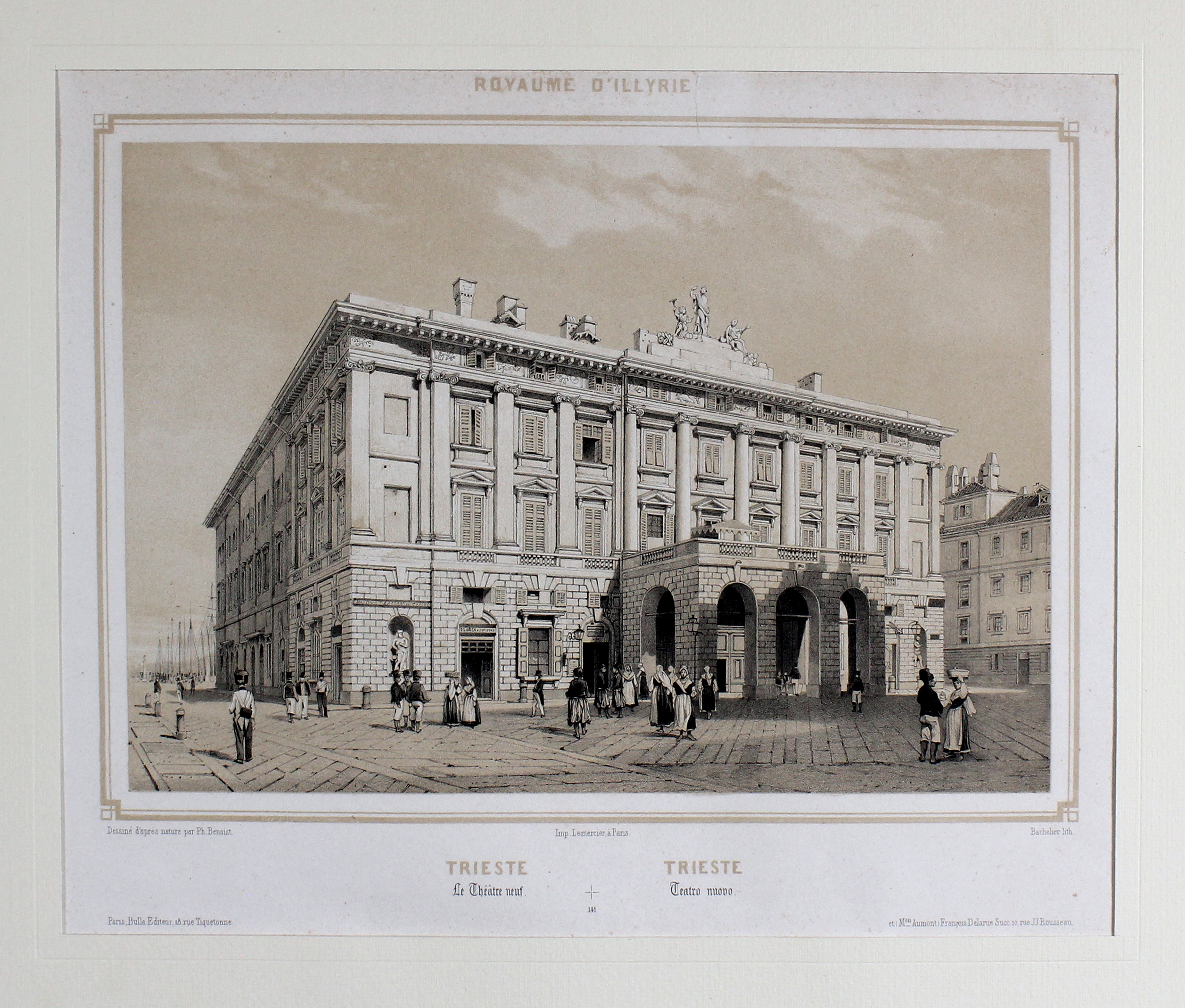 BENOIST PHILIPPE - BACHELIER CHARLES CLAUDE. Trieste. Le Theatre neuf …