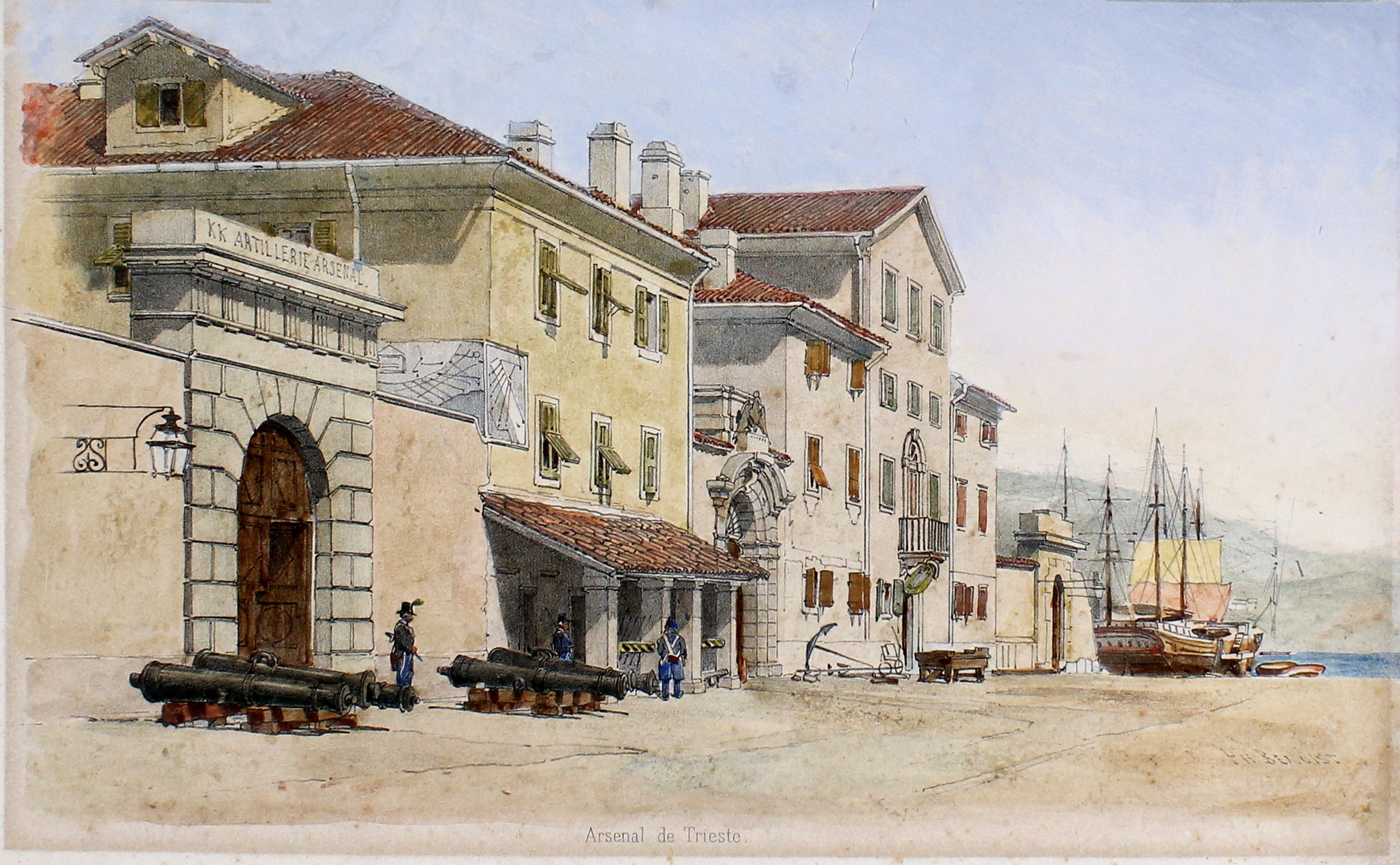 BENOIST PHILIPPE CLAUDE. Arsenal de Trieste. (Parigi, 1854-55).