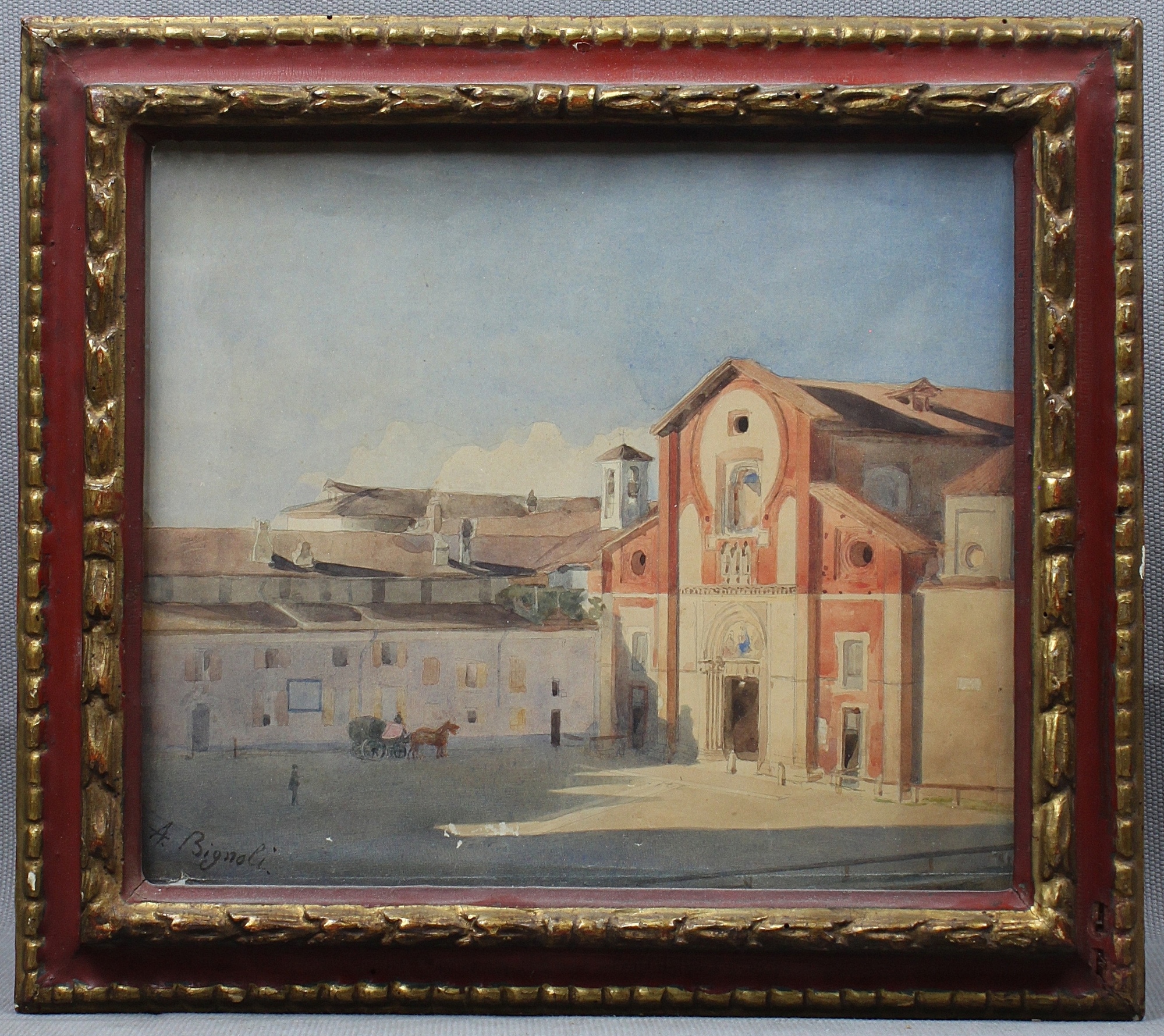 BIGNOLI ANTONIO. (Piazza e chiesa di San Marco a Milano). …
