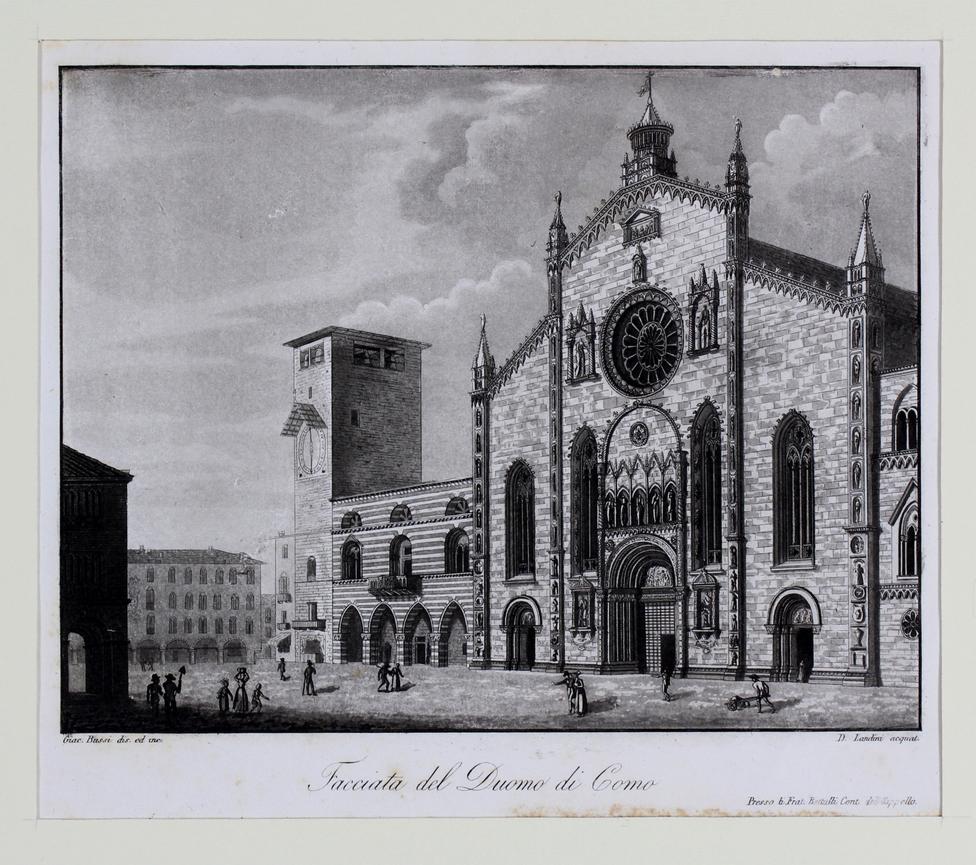BUSSI GIACOMO - DOMENICO LANDINI. Facciata del Duomo di Como. …