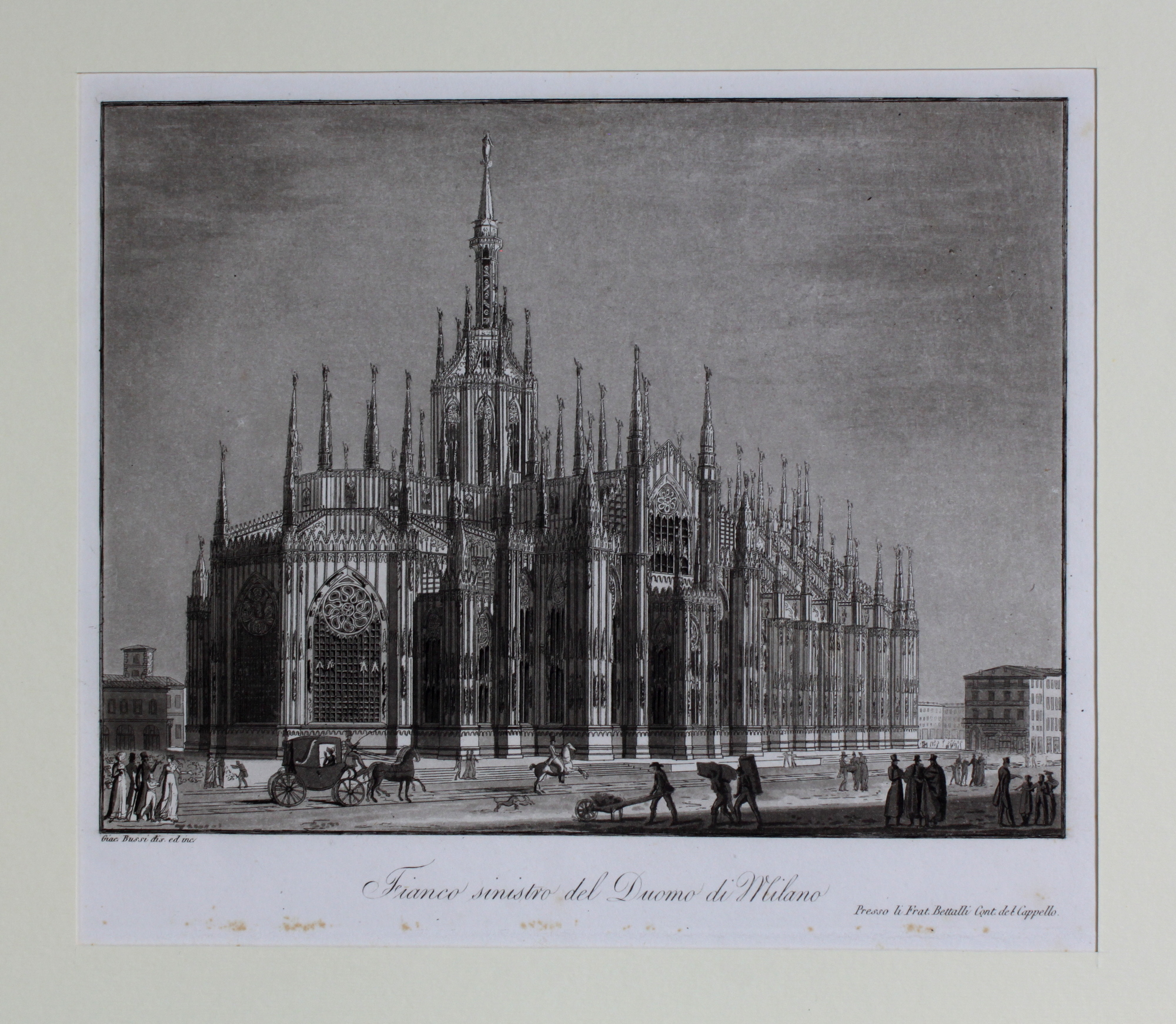 BUSSI GIACOMO. Fianco sinistro del Duomo di Milano. Milano, presso …