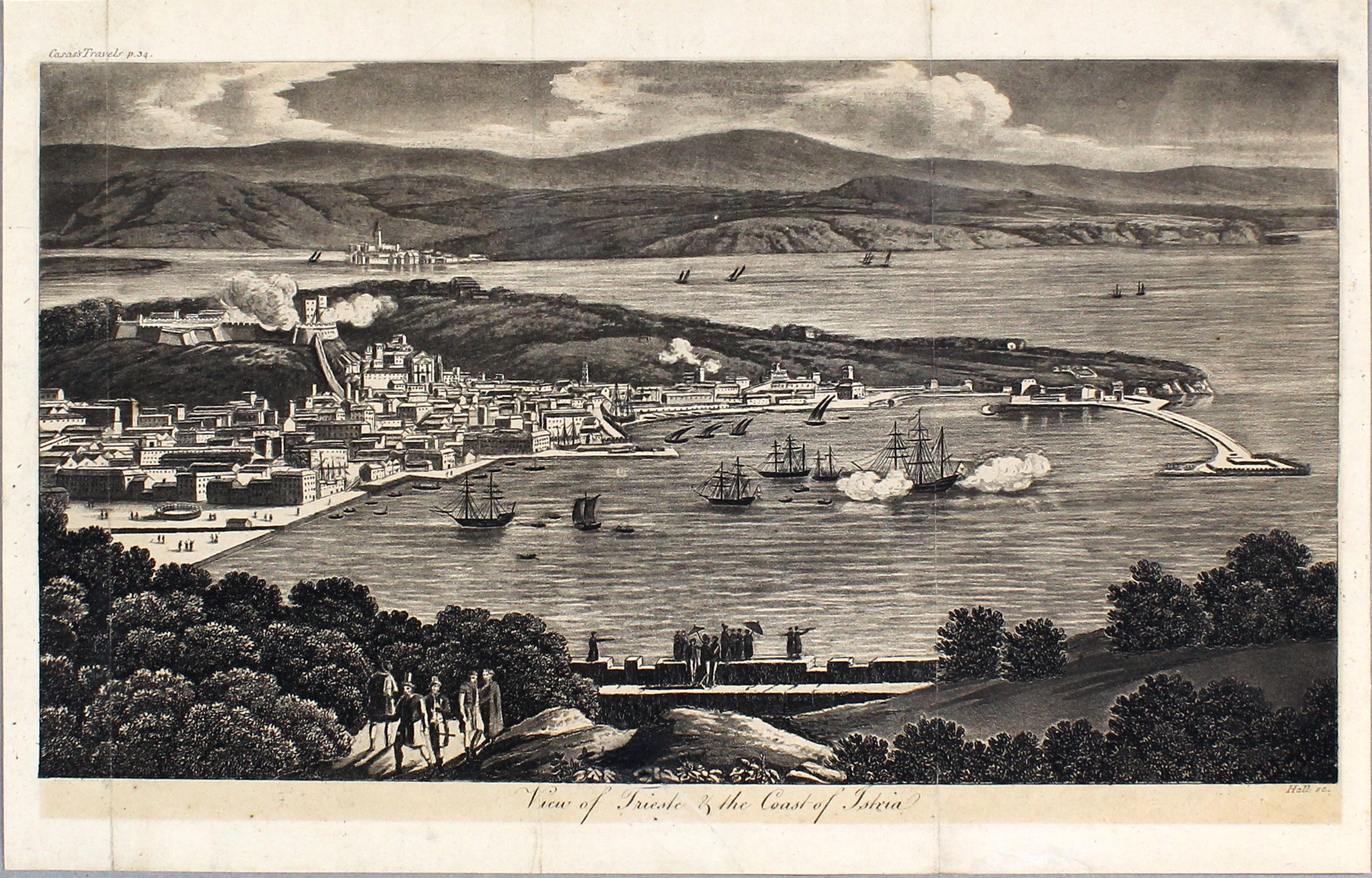CASSAS LOUIS FRANCOIS. View of Trieste & The Coast of …