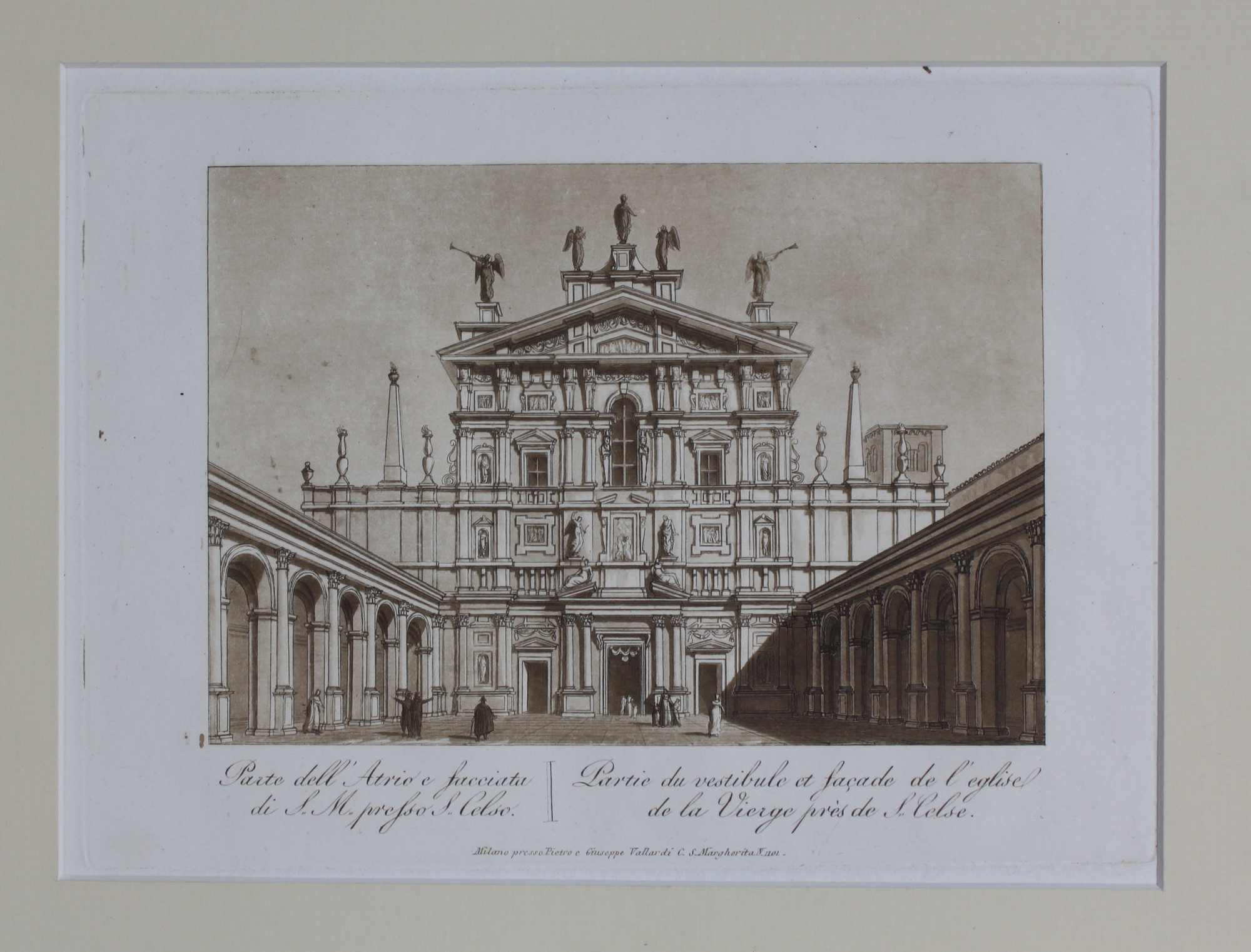 CASTELLINI GIUSEPPE. Parte dell'Atrio e facciata di S.M. presso S. …