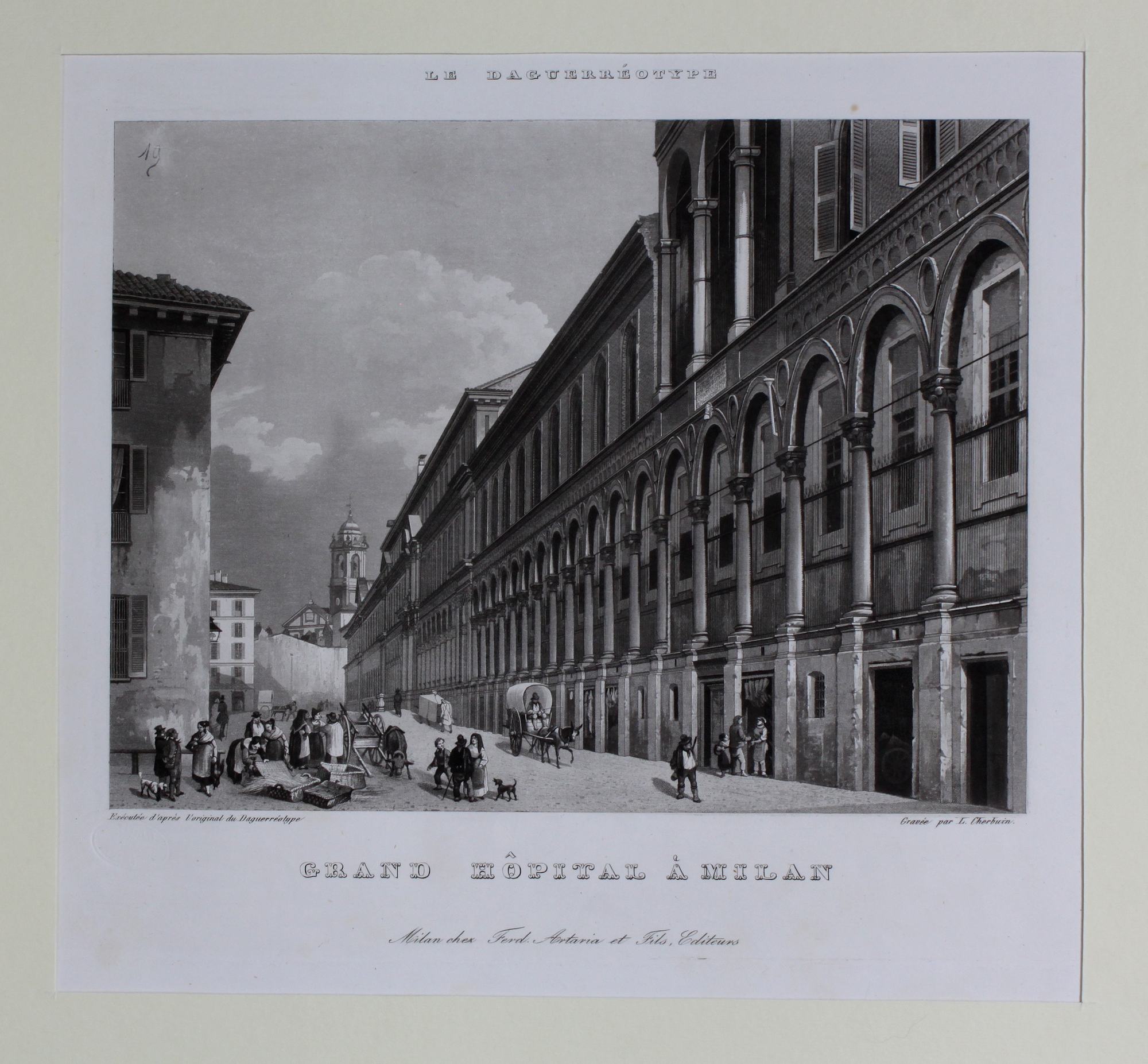 CHERBUIN LUIGI. Grand Hopital à Milan. Milano, Artaria et Fils, …