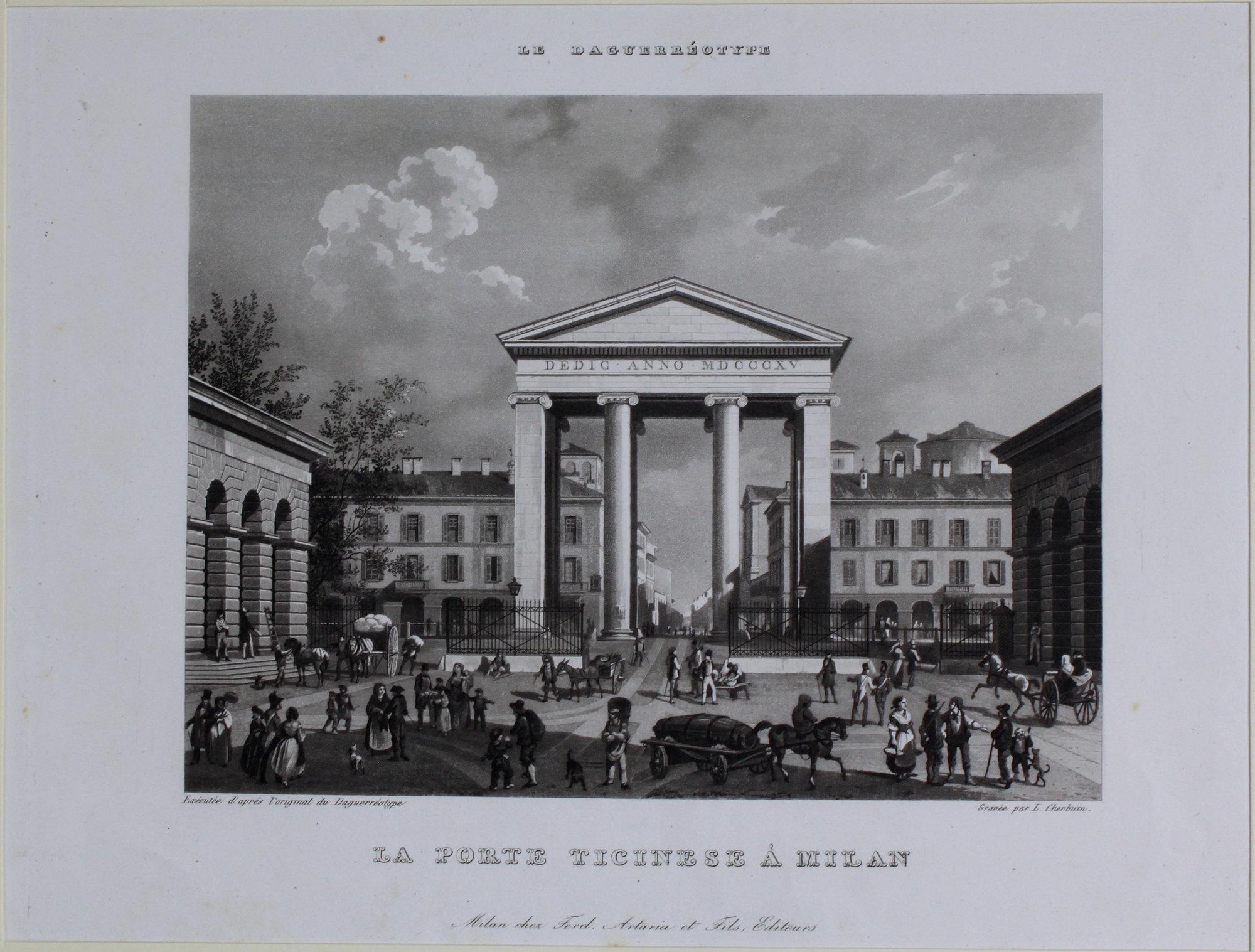 CHERBUIN LUIGI. La Porte Ticinese à Milan. Milano, Artaria et …