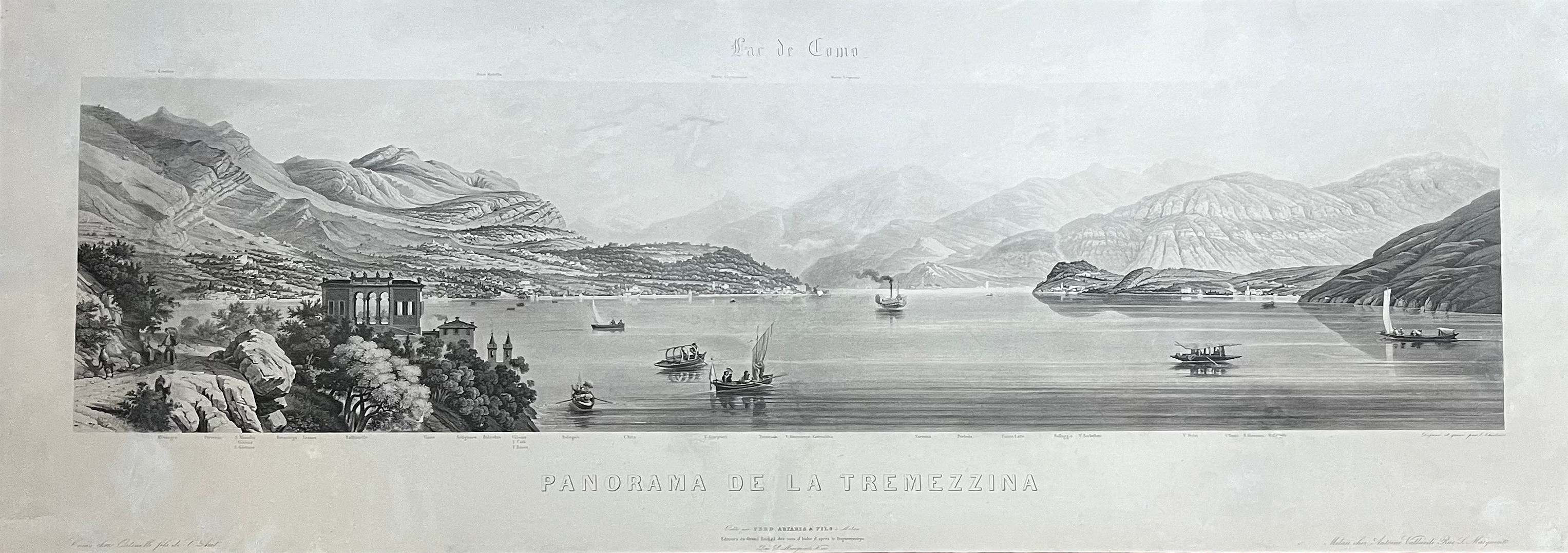 CHERBUIN LUIGI. Lac de Como - Panorama de la Tremezzina. …