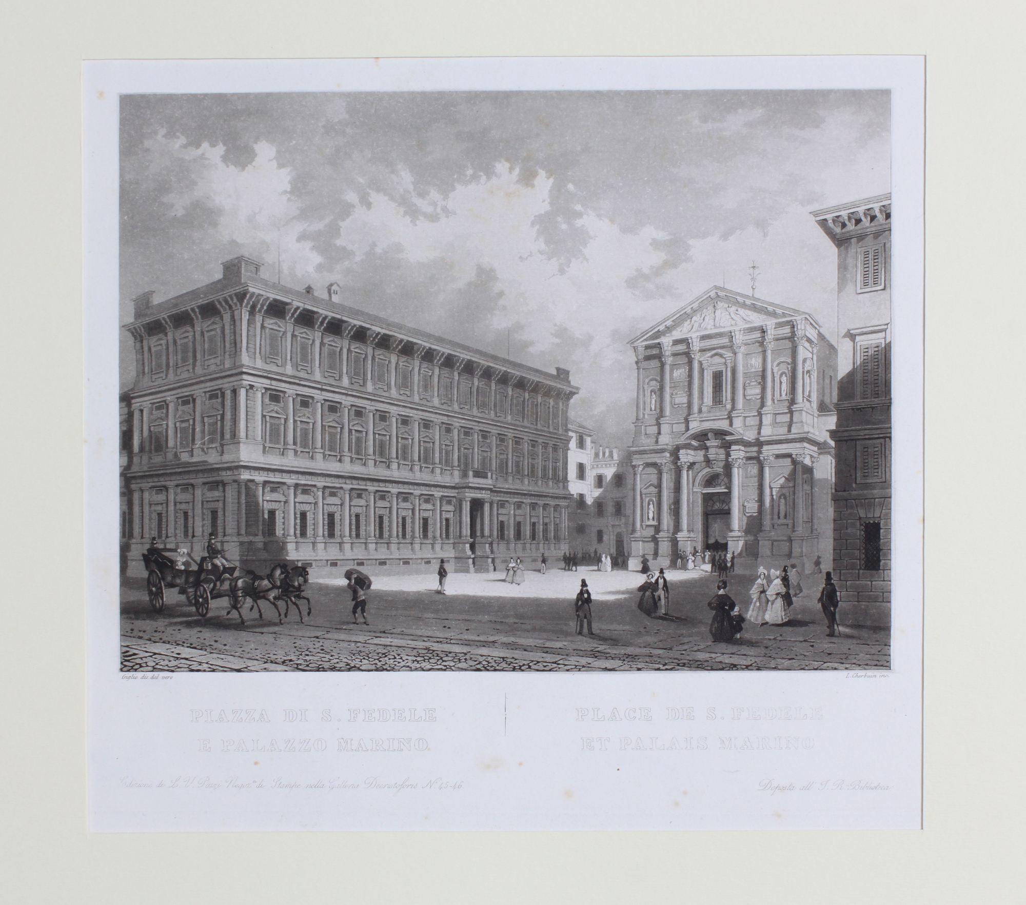 CHERBUIN LUIGI. Piazza di S. Fedele e Palazzo Marino / …