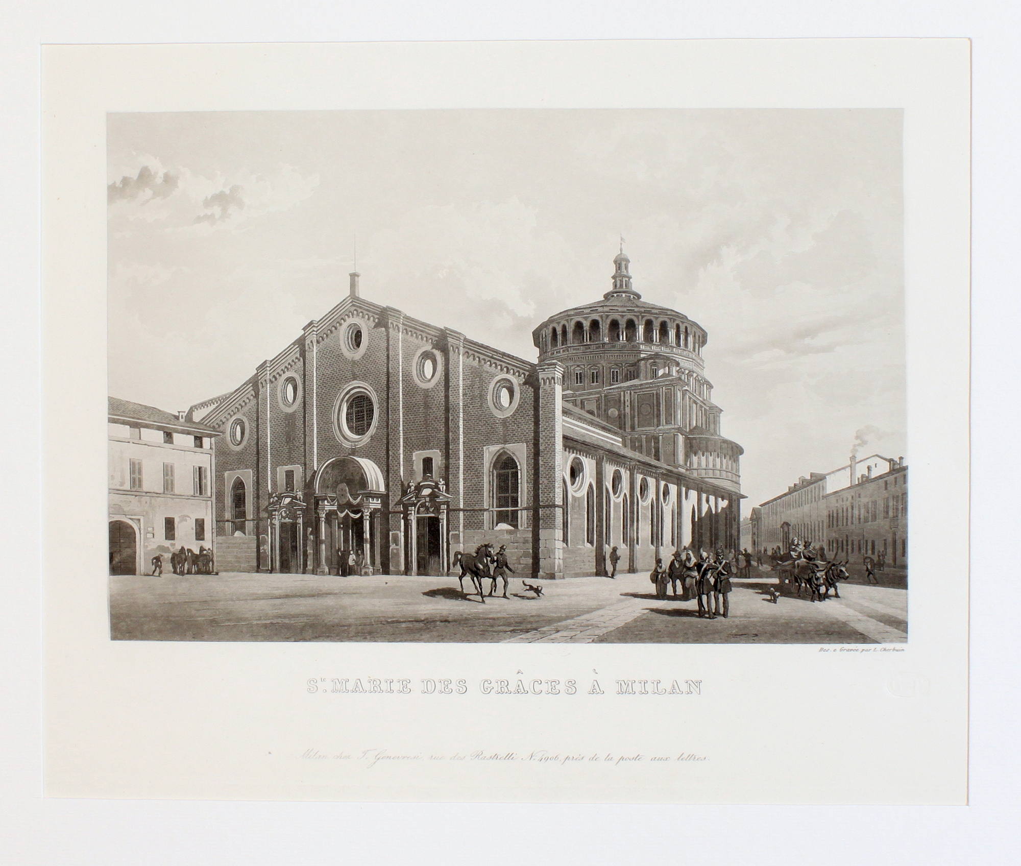 CHERBUIN LUIGI. S.te Marie des Graces à Milan. Milano, chez …