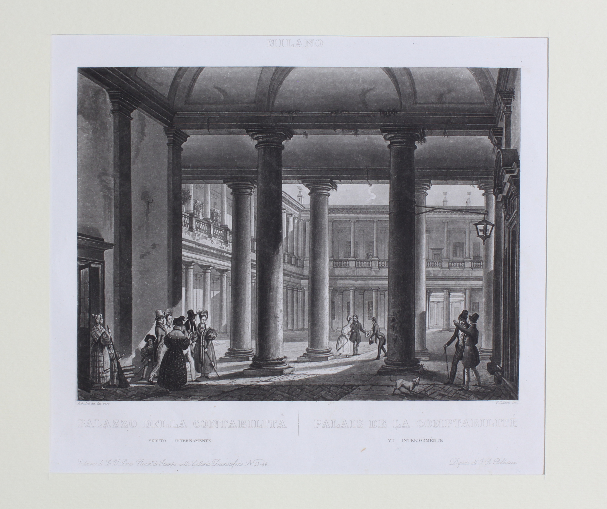CITTERIO FRANCESCO. Palazzo della Contabilità veduto internamente - Palais de …