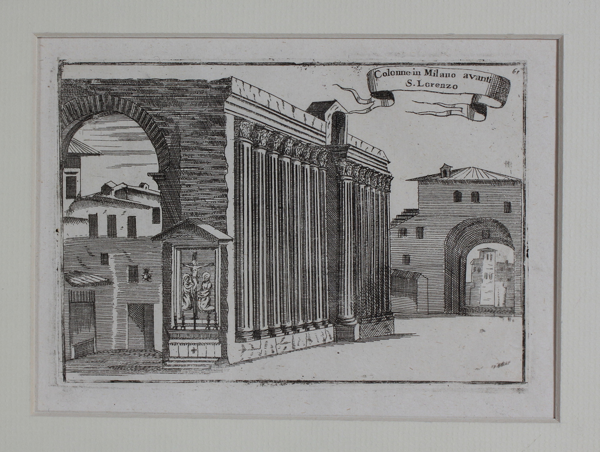 CORONELLI VINCENZO MARIA. Colonne in Milano avanti S. Lorenzo. Venezia, …