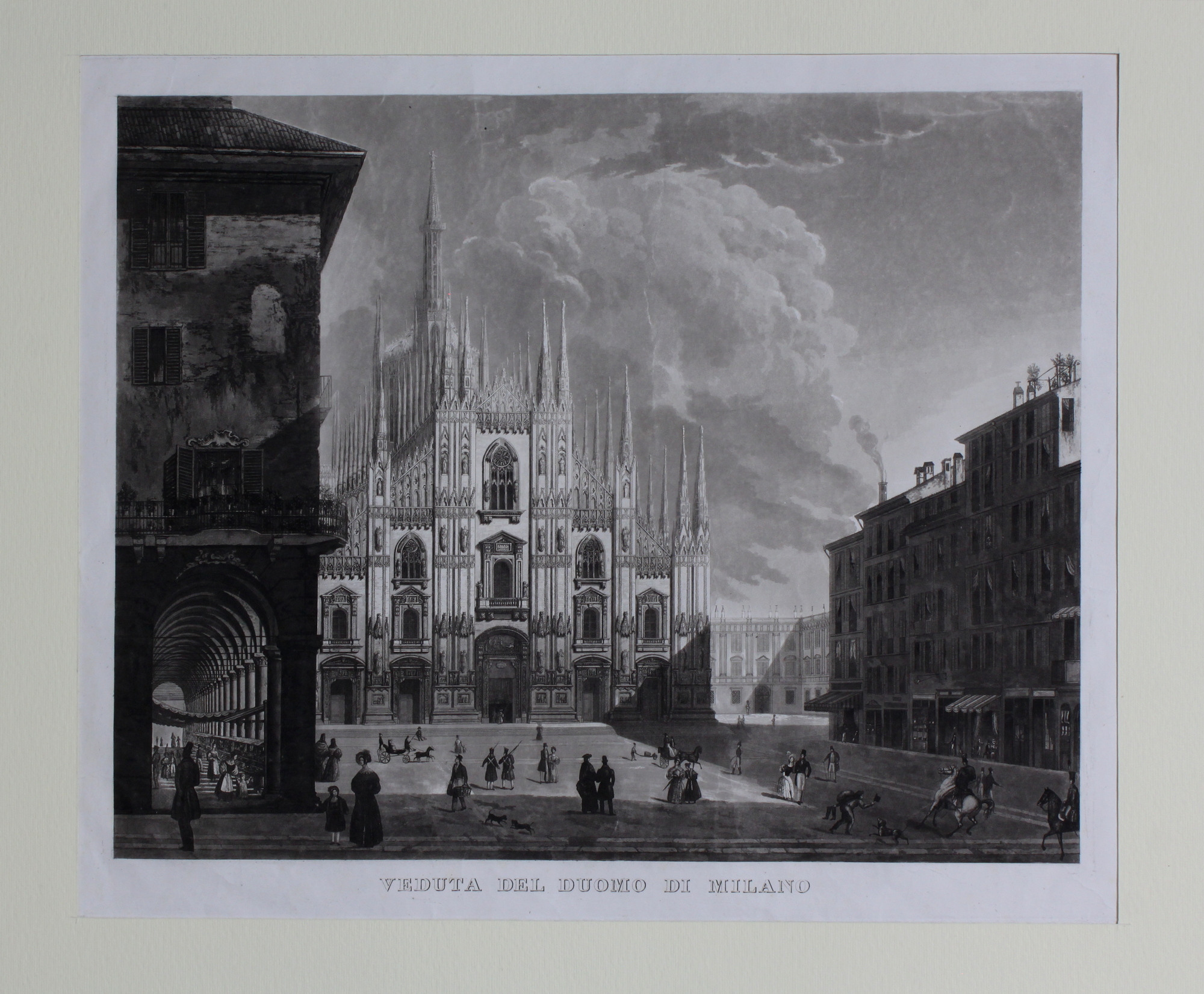(DUOMO DI MILANO). Veduta del Duomo di Milano. (Milano, 1840 …