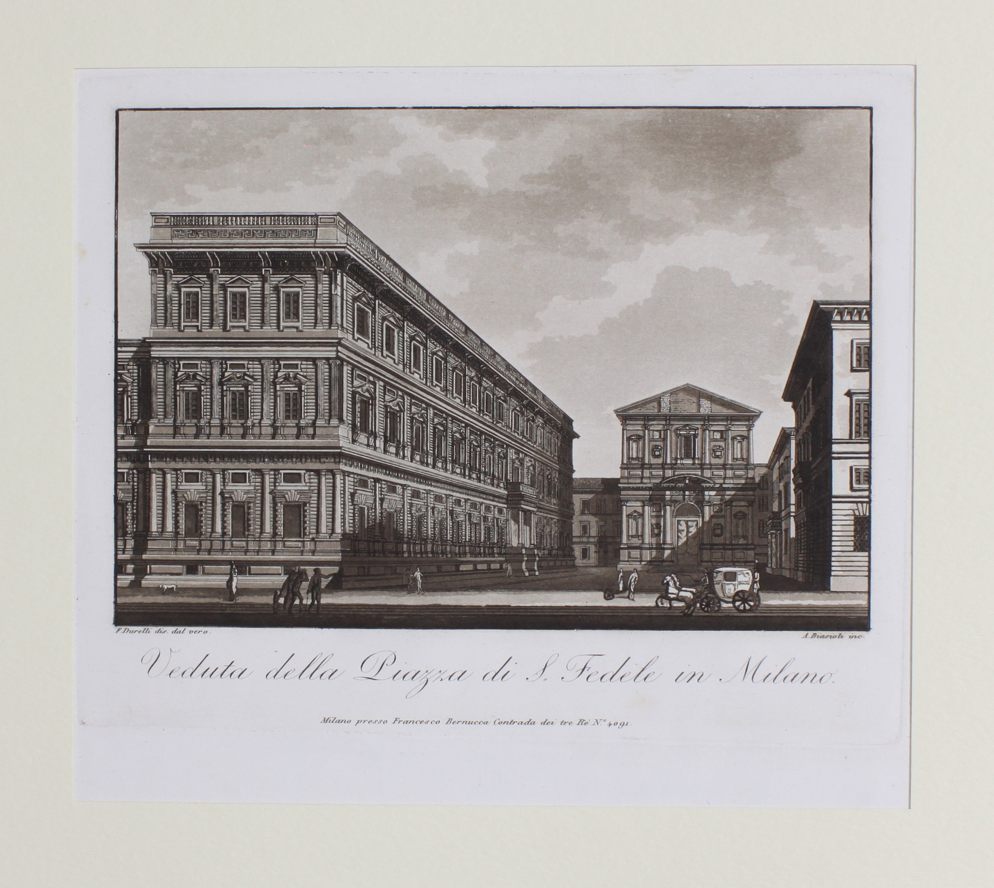 DURELLI FRANCESCO - BIASIOLI ANGELO. Veduta della Piazza di S. …