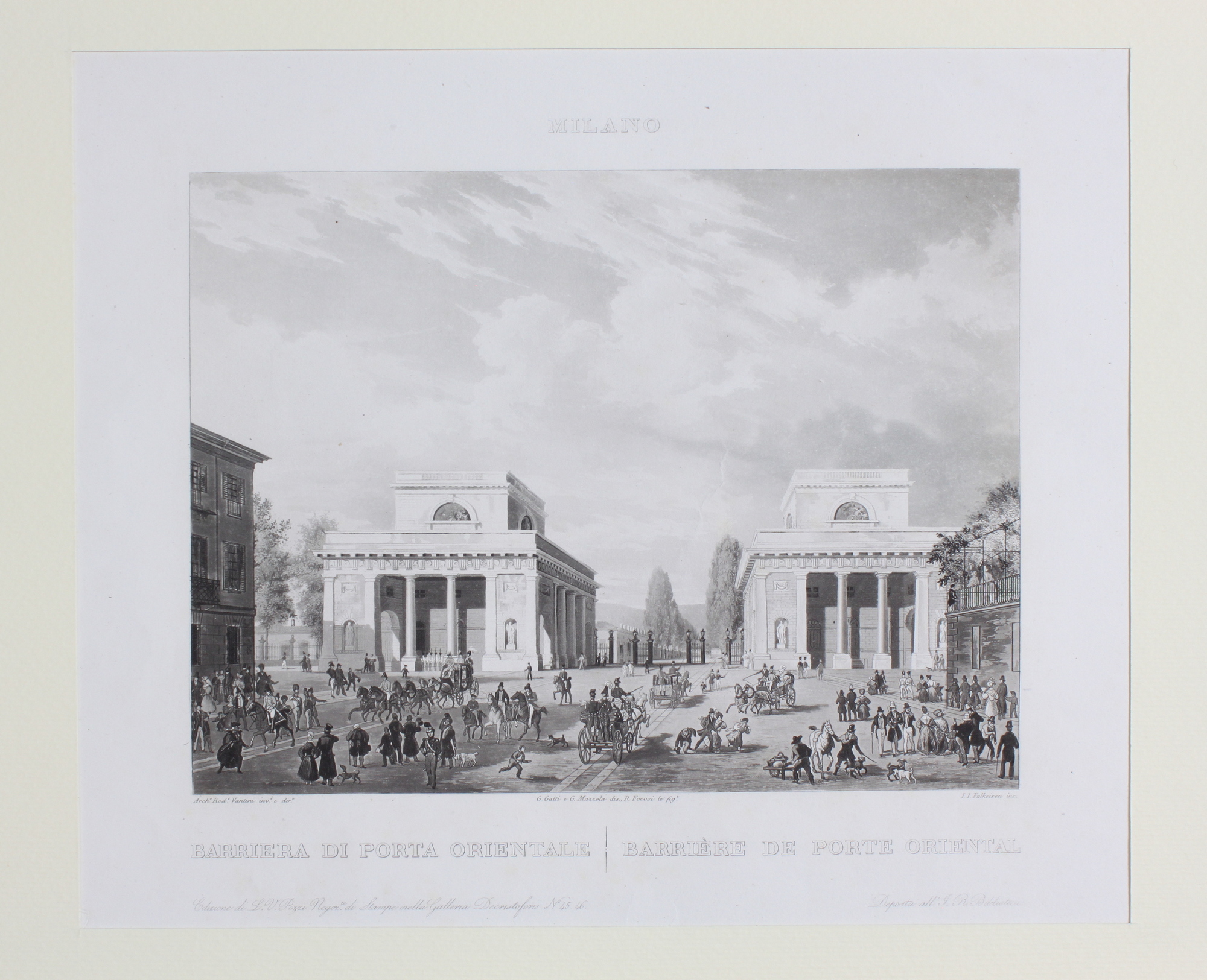 FALKEISEN JOHANN JACOB. Barriera di Porta Orientale / Barrière de …