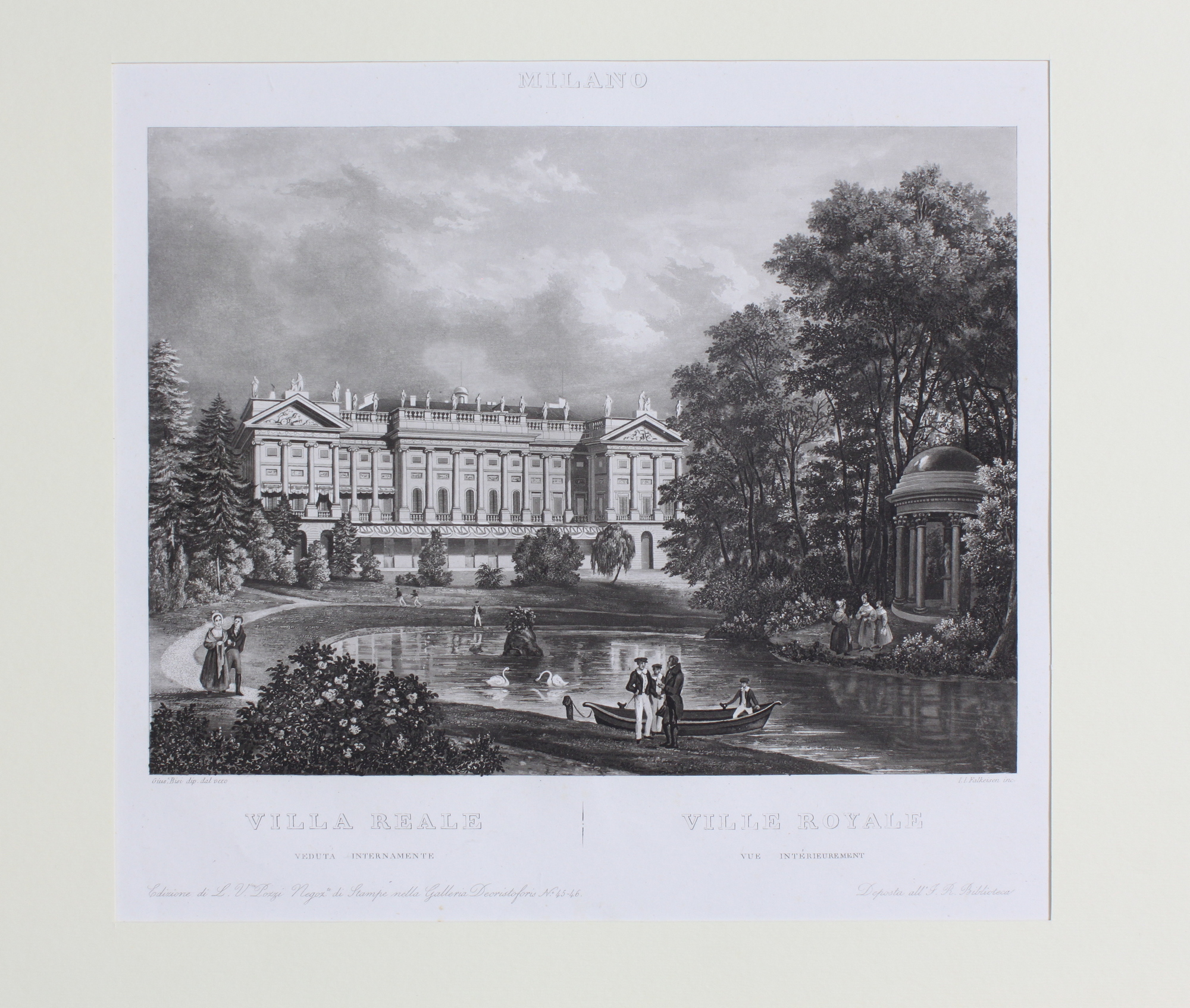 FALKEISEN JOHANN JACOB. Villa Reale / Ville Royale. Milano, Luigi …