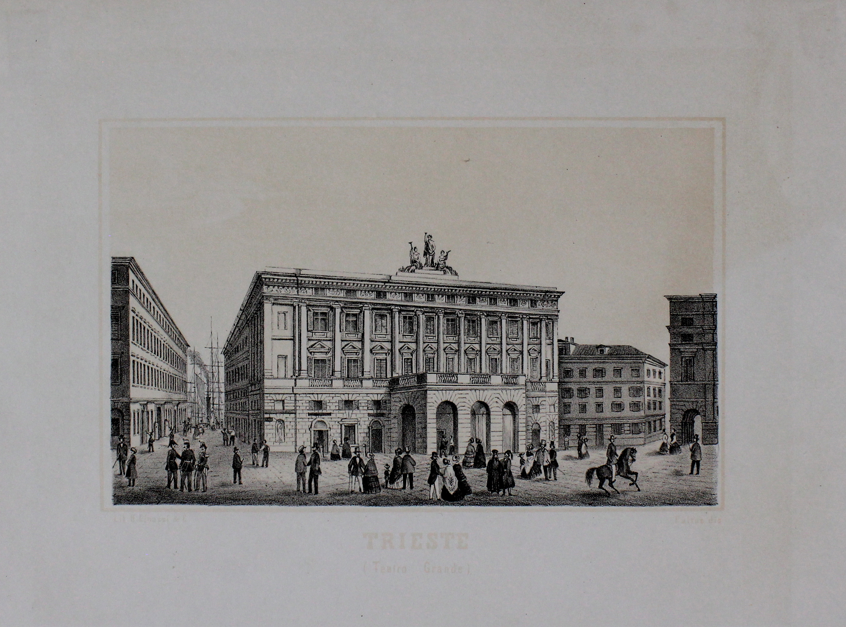 FALTUS FRANCESCO DE. Trieste (Teatro Grande). - Trieste, Litografia Linassi, …