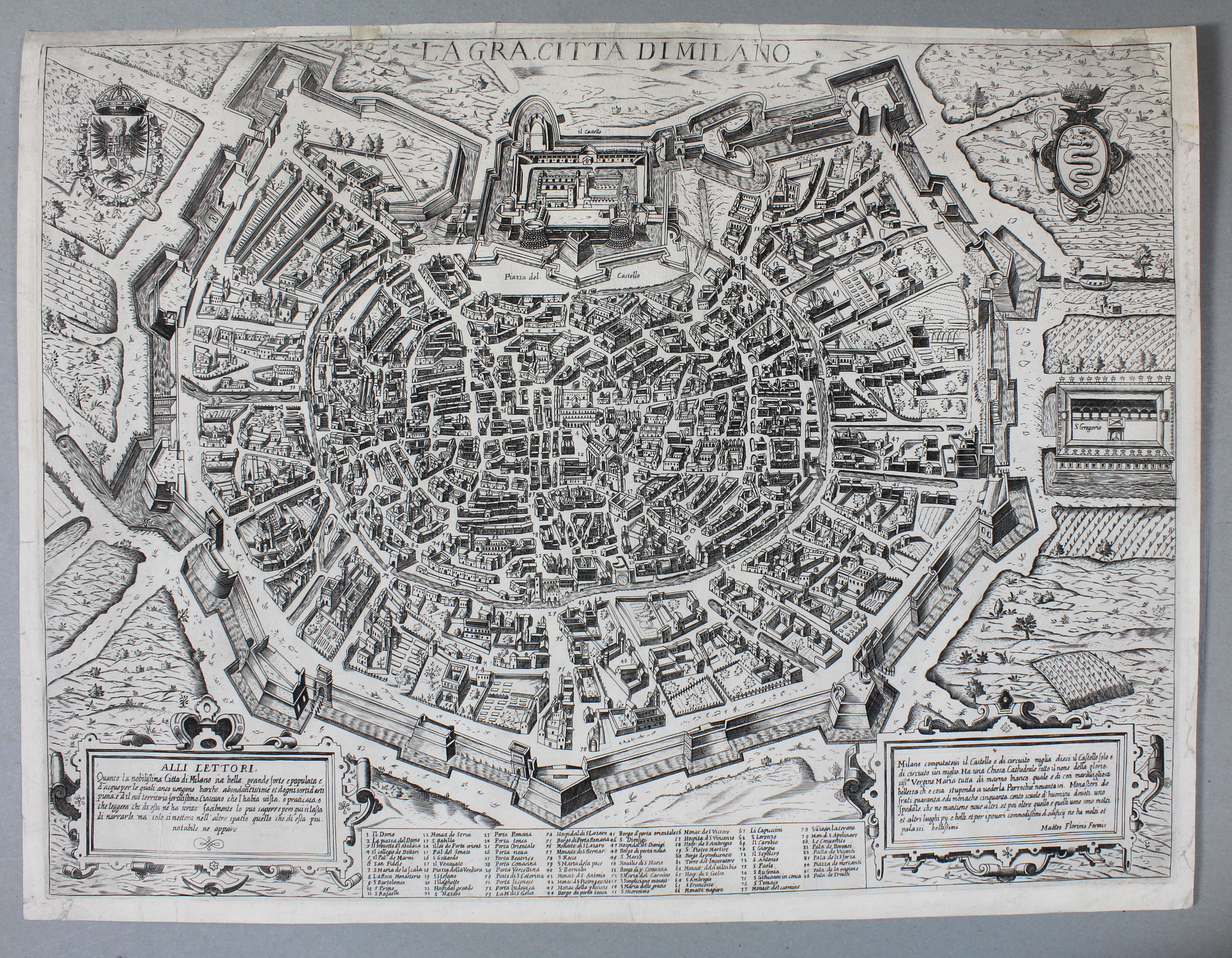 FLORIMI MATTEO. La Gra Città di Milano. (Siena, Matteo Florimi, …