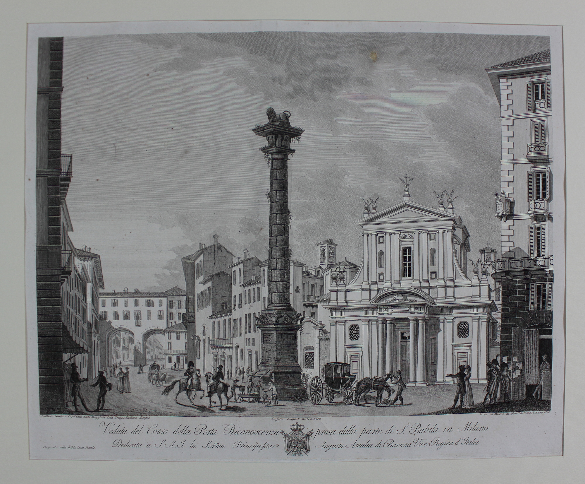 GALLIARI GASPARO. Veduta del Corso della Porta Riconoscenza presa dalla …