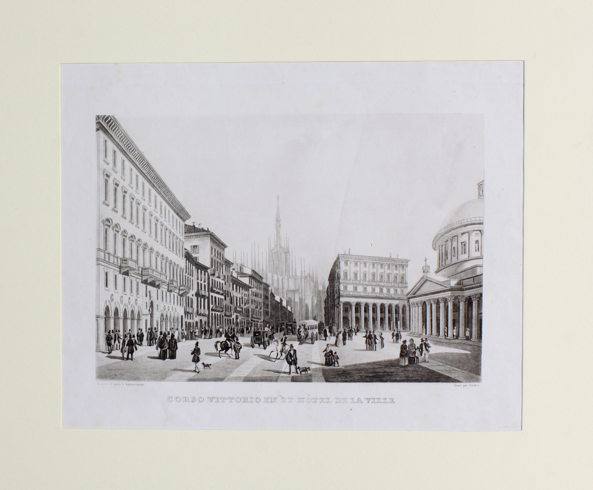 GIUDICI GIUSEPPE. Corso Vittorio Emanuele et Hotel de la Ville. …