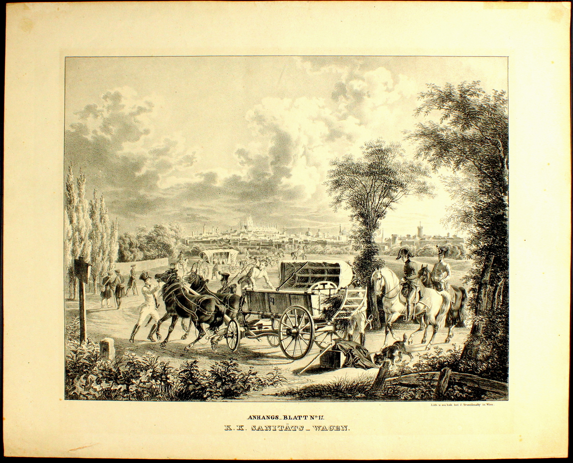 HAUSLAB FRANZ VON. K. K. Sanitats_Wagen. Vienna, 1823 ca.